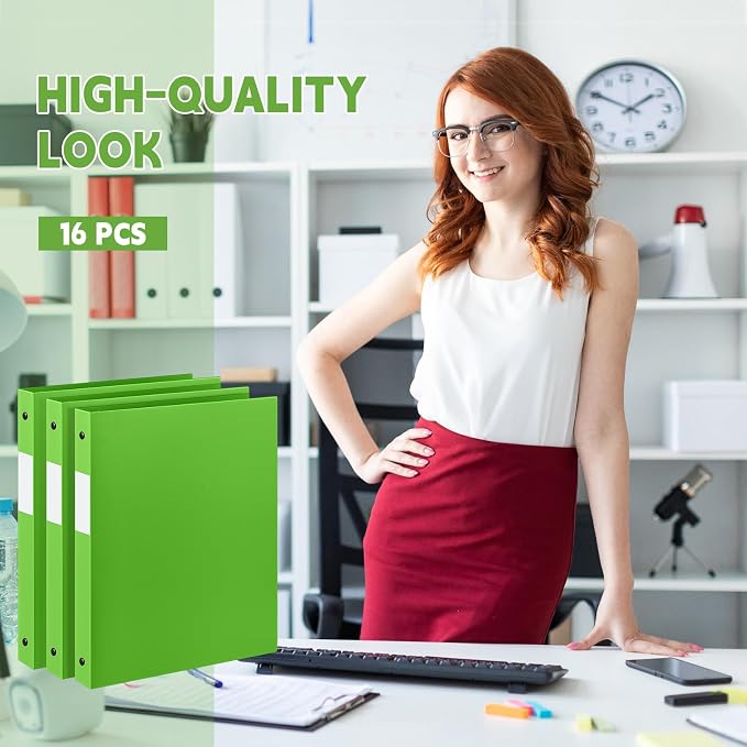 Henoyso 16 Pcs 3 Ring Binder 0.5 Inch Round Fits Letter Size 8.5'' x 11'' Paper - Image 5