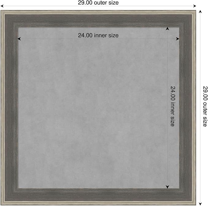 Amanti Art Grey Framed Magnetic Board 29x29 Medium Vision Board - Image 2