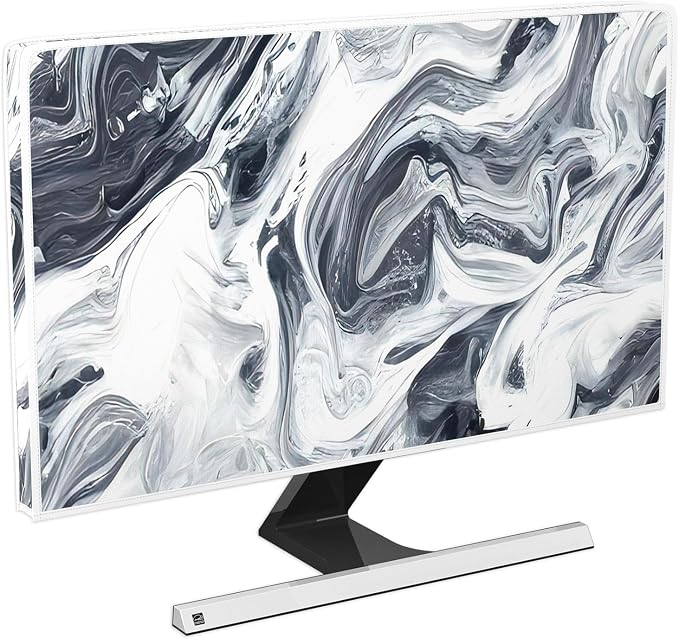 Baocicco Abstract Gray Marble Waterproof 75 Inch Television Cover Anti-Static by Baocicco