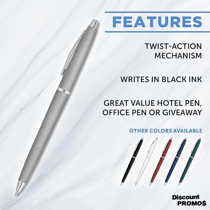 DISCOUNT PROMOS Langham Ballpoint Pens Set of 10, Bulk Pack - Image 2