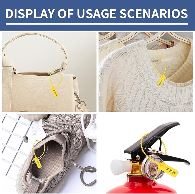 100Pcs Plastic Tamper Shipping Seals Pull-Tite Security Seal Signage Numbered - Image 5
