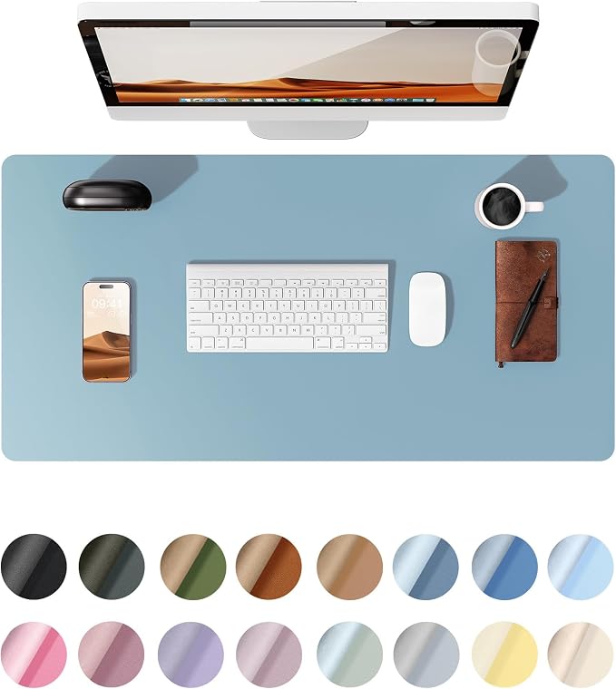 YSAGi Leather Desk Protector, Office Mat, Large Mouse Mat, Non-Slip PU Leather by YSAGi
