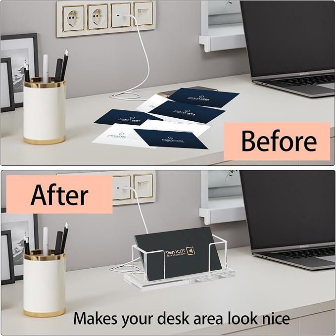 Weiai Acrylic Business Card Holder Stand - Image 4