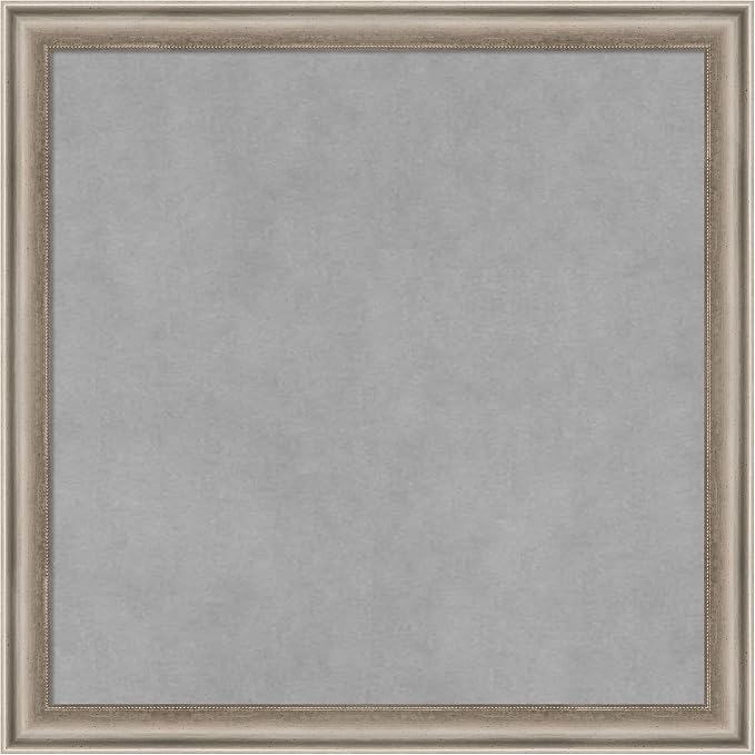 Amanti Art Silver Framed Magnetic Board 18x18 Small Vision Board by AmantiArt