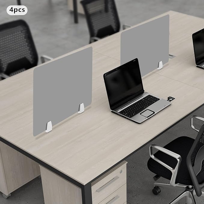 4PCS Desk Dividers Office Partitions, Privacy Desk Panel Protective, Acrylic - Image 8