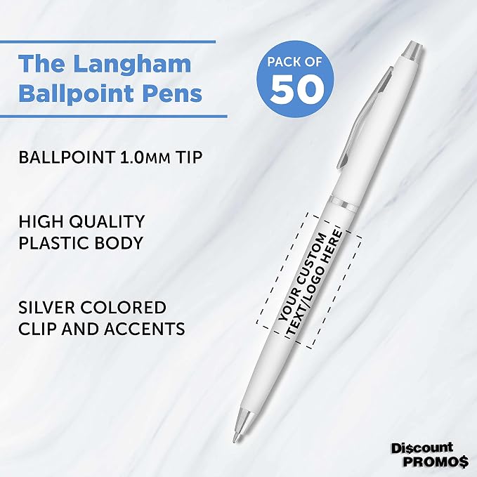DISCOUNT PROMOS Custom Langham Ballpoint Ink Pen - Image 3
