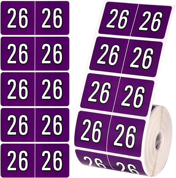 500pcs 2026 Year Stickers, 5x2.5cm/1.97x0.98in 26 Year Colored Self-Adhesive by Unknown