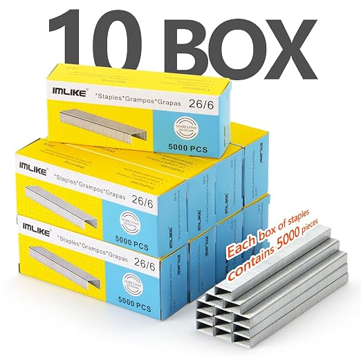 Standard Staples 26/6-10 Boxes of 1/4" Staples, High-Strength, Jam-Free Chisel - Image 2