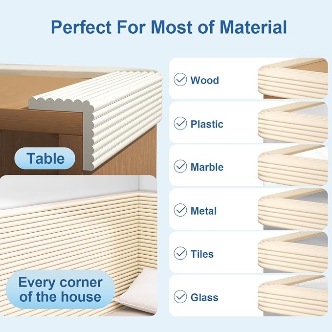 Edge Protector, Baby Proofing Baby Edge Protector Strip Safety, Soft Rubber - Image 3