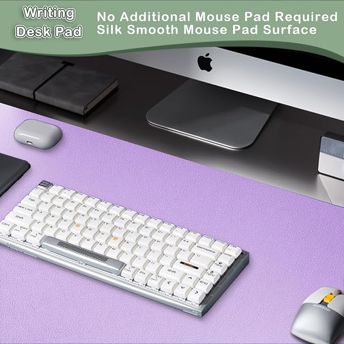 Boutilon Leather Desk Pad Protector, Non-Slip Mouse Pad, Laptop Desk Pad - Image 5