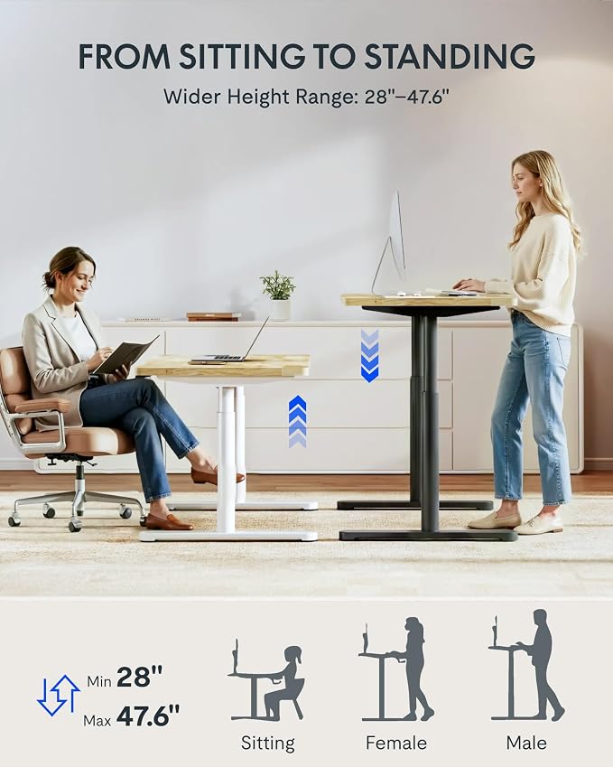 FLEXISPOT Solid Rubberwood Electric Standing Desk - Image 7