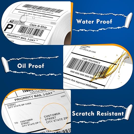 L LIKED 220 PCS 4"x6" Thermal Shipping Labels, Perforated White, Strong - Image 6