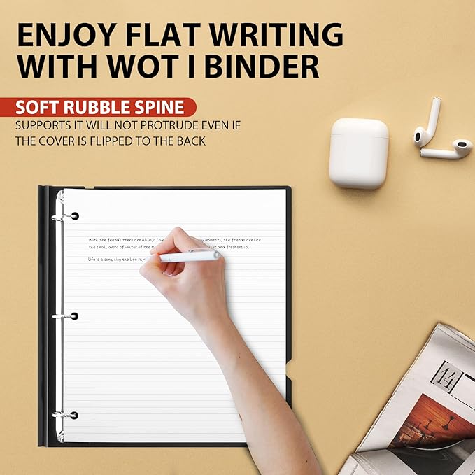 WOT I 1 Inch Telescoping 3 Ring Binder 12-Pack, Expandable Flexible Binder - Image 5