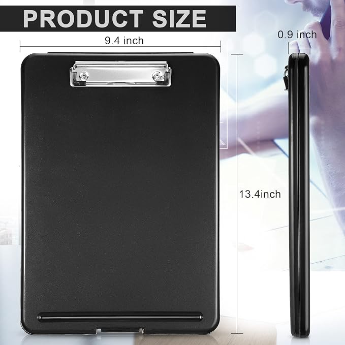 Geyee 24 Pcs Clipboard with Storage Plastic Foldable Nursing Clipboard Storage - Image 2