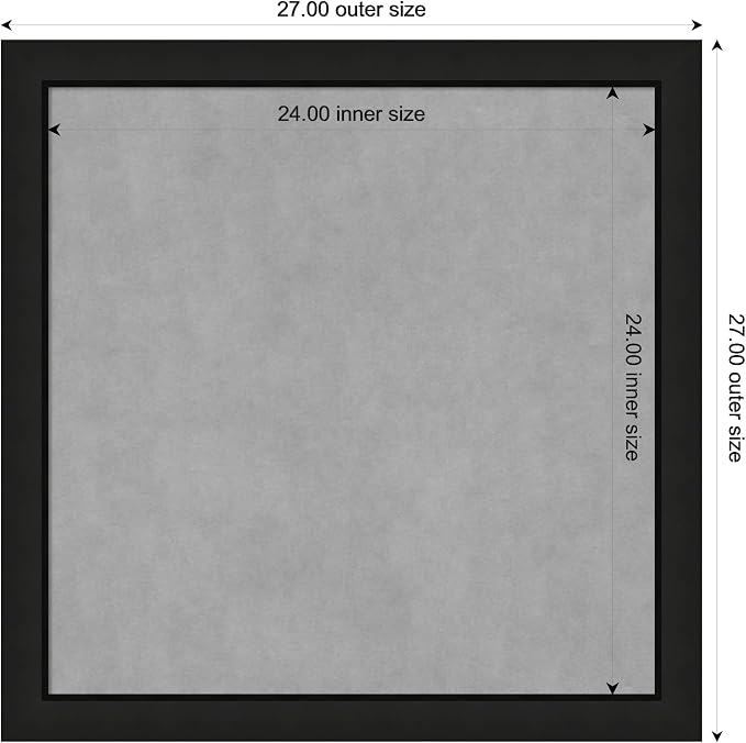 Amanti Art Black Framed Magnetic Board 27x27 Medium Vision Board - Image 4