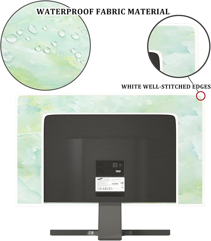 Baocicco Sage Green Marble Waterproof TV Dust Cover 40, 42，43 Inch Anti-Static - Image 3