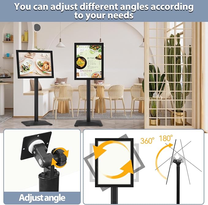 STANDNEE Heavy-duty Poster Stand Holder 11"x 17" Pedestal Floor Standing Sign - Image 6