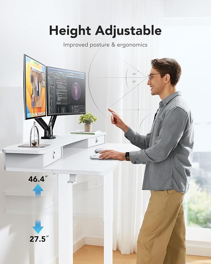 HUANUO 55″ x 26″ Electric Standing Desk - Image 6
