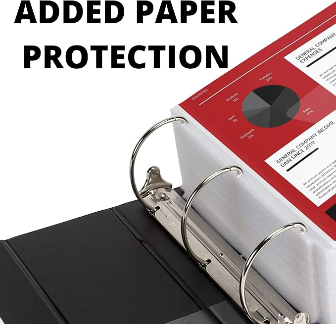 Extra-Large 3-Ring Binder | Heavy-Duty 5-Inch D-Ring Office Organizer | Crystal - Image 5