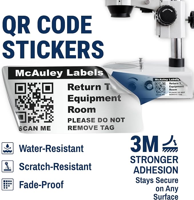 McAuley Labels Custom QR Code Stickers - Image 2