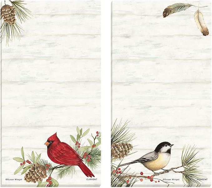 Current Cardinal Woodland Birds Magnetic Holiday Notepad Set – Set of 12 Memo - Image 2