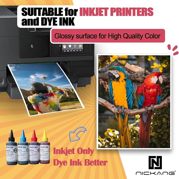 NICKANG 5x7 Glossy Photo Paper, Total of 100 Sheets Bulk, 200 gsm, Photo Paper - Image 2