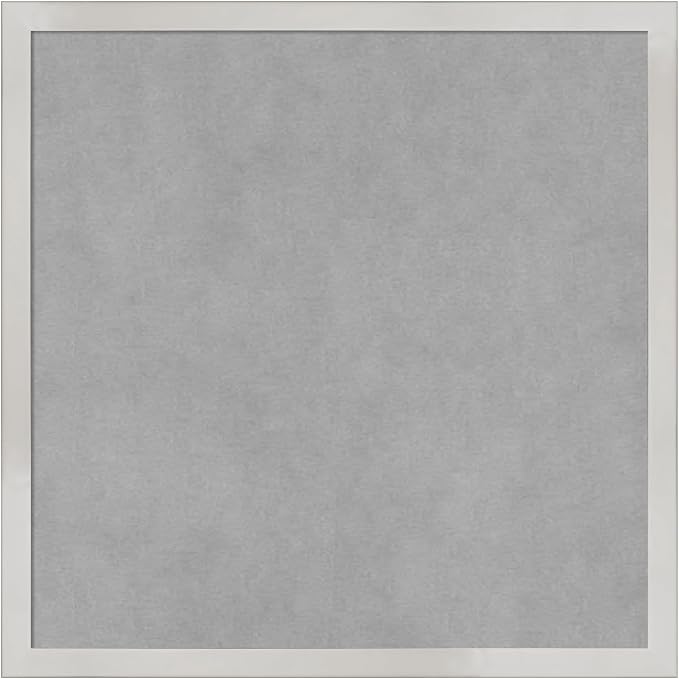 Amanti Art Silver Framed Magnetic Board 17x17 Small Vision Board by AmantiArt