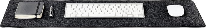 Wolvende Premium Felt Desk Mat | Small 12" x 27.5" Multifunctional Desk Pad - Image 2