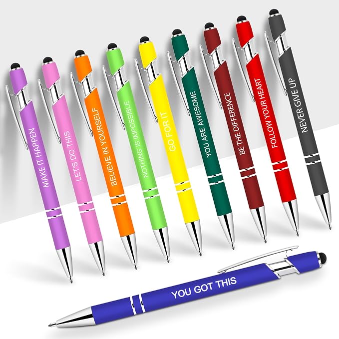 Greengines 10 Pcs Inspirational Pens by Greengines