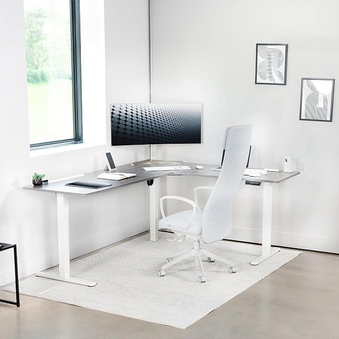 VIVO Electric Corner 75 x 63 inch L-Shaped Standing Desk, Memory Height - Image 8