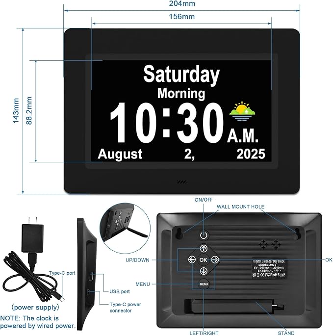 SSYA Dementia Clocks with Day and Date - Image 7