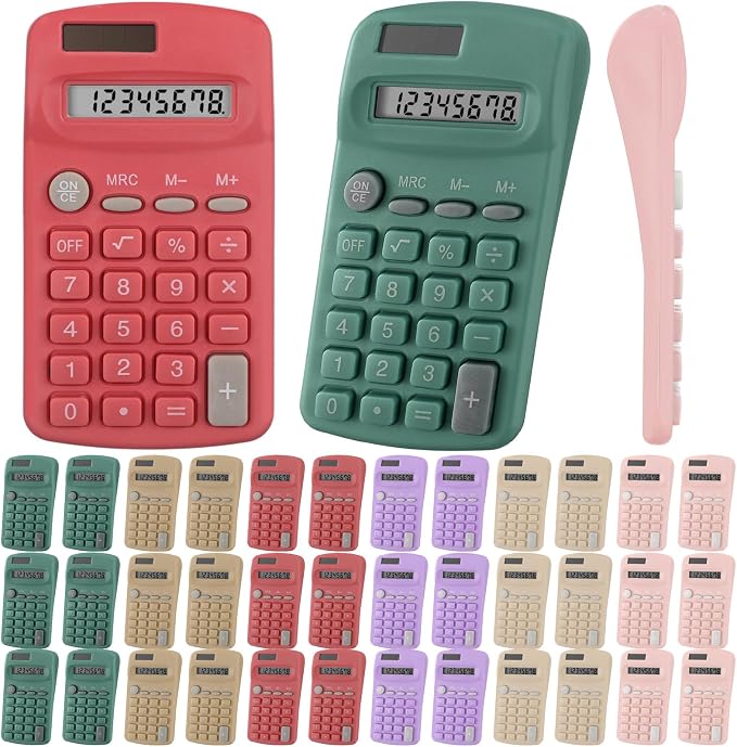 Tellegloww 36 Pcs Pocket Size Basic Calculators Bulk by Tellegloww