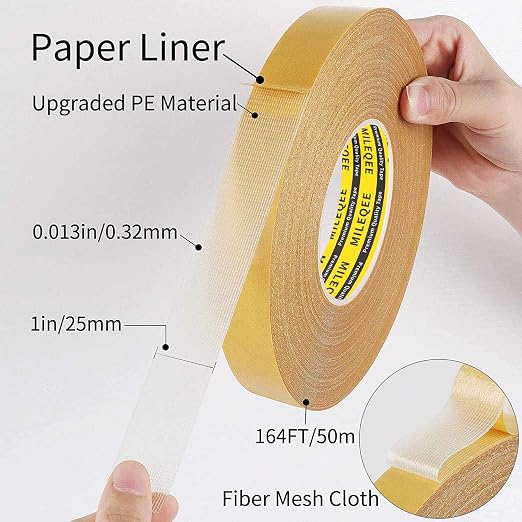 MILEQEE Double Sided Tape Heavy Duty, 1in x 164FT, Extra Large Universal High - Image 2