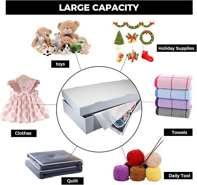 Lineco, Under Bed Storage Bins, Large Capacity Box - Image 6