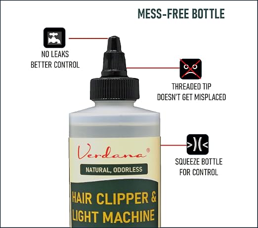 Verdana Hair Clipper & Trimmer Oil – 8 Fl Oz – Plant-Derived Light Machine Oil - Image 7