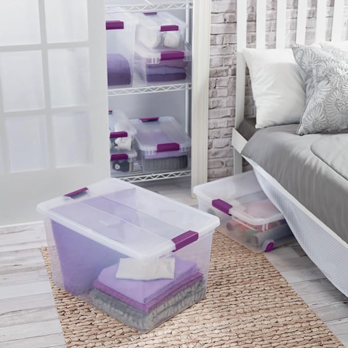 Sterilite 18-Pack 66 Quart Clearview Latch Box, Stackable Organizer Bins - Image 5