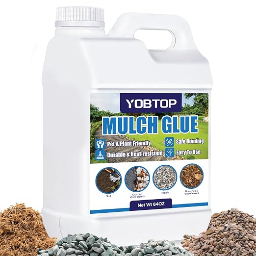 YOBTOP Rock Glue for Landscaping - 64oz Professional Strength Mulch Glue for by YOBTOP-PROFESSIONALRESINMANU