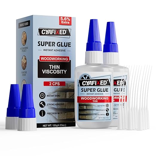 CYAFIXED Professional Grade Cyanoacrylate Super Glue, Super Thin Viscosity CA by CYAFIXEDSUPERGLUE