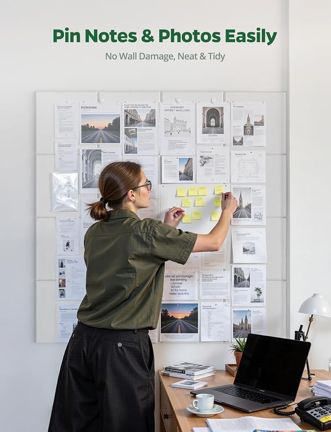 Large Bulletin Board 48" x 36", 12 Pack White Cork Boards - Image 2