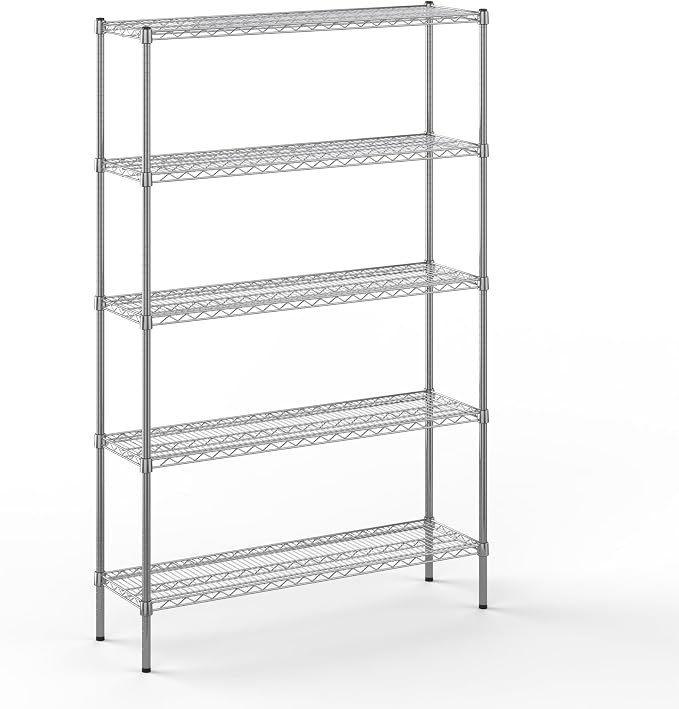 Regal Altair 14" Deep x 48" Wide x 74" Height Wire Shelving Kit | 5-Tier | NSF by Regal+Altair