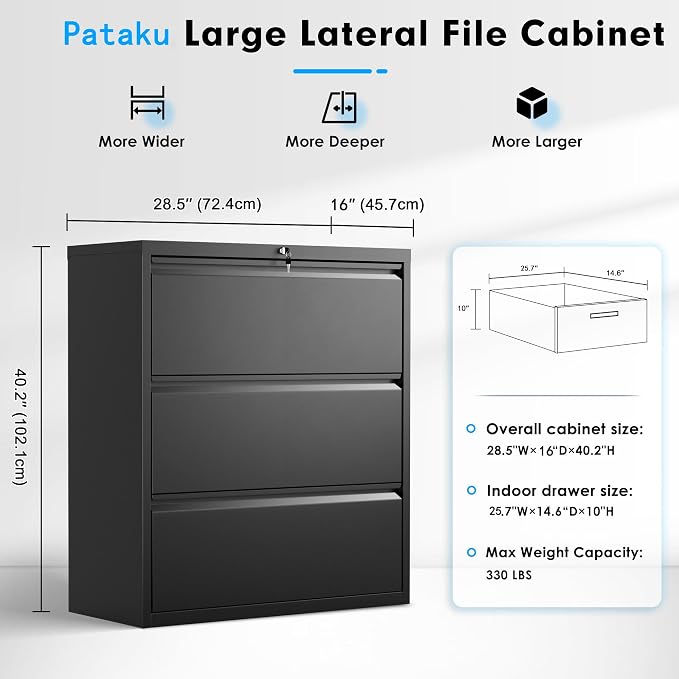 Pataku Metal Lateral File Cabinet - Image 3