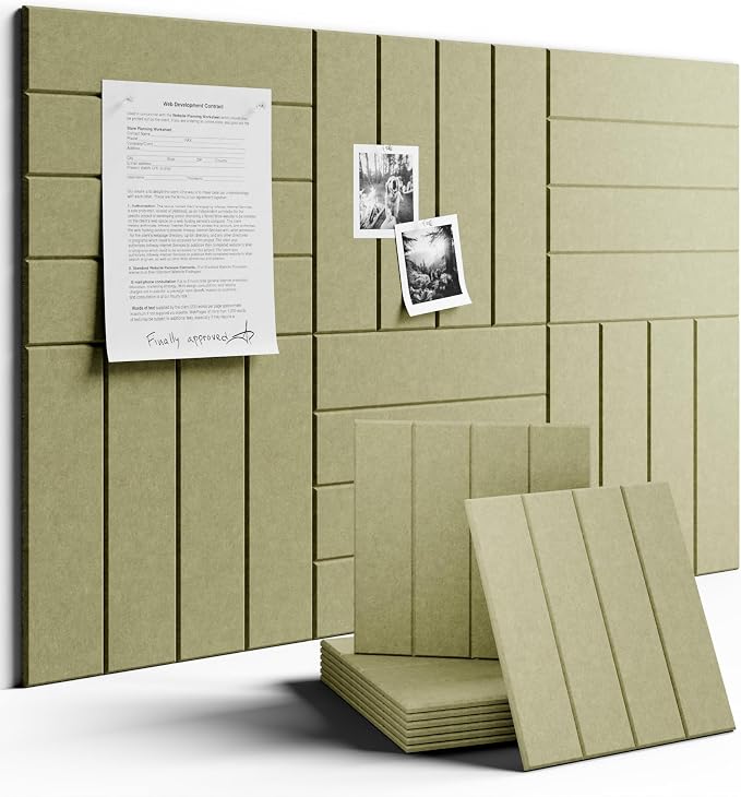 Fluxynara Large Felt Bulletin Board 48" x 36" Cork Board Alternative by FLUXYNARA