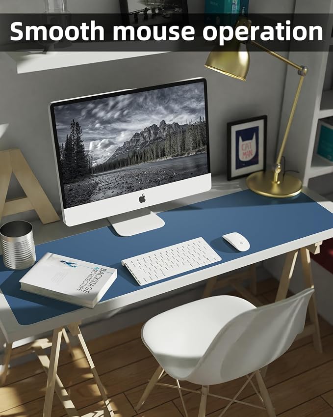 Desk mat Large, Leather Desk Pad Protector, Office Desk Mat, Mouse Pad - Image 4