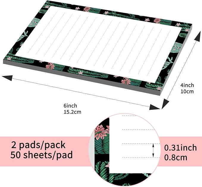 SXboxing Sticky Notes 4X6 Inches, 2 Pack Large Cute Self-Stick Pads, Bright - Image 4