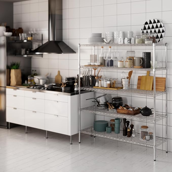 Regal Altair 18" Deep x 54" Wide x 64" Height Wire Shelving Kit | 5-Tier | NSF - Image 2