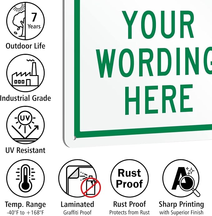 SmartSign 14 x 10 inch Custom “Reserved Parking” Metal Sign - Image 6