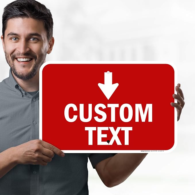 Custom Arrow, Custom Directional Sign, Down Arrow, 12x18 Inches, Rust Free .063 - Image 2
