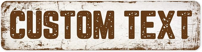 Custom Sign, Custom Street Sign, 11 Font Colors, 13 Font Styles, 4 Hole Options by MySignCenter