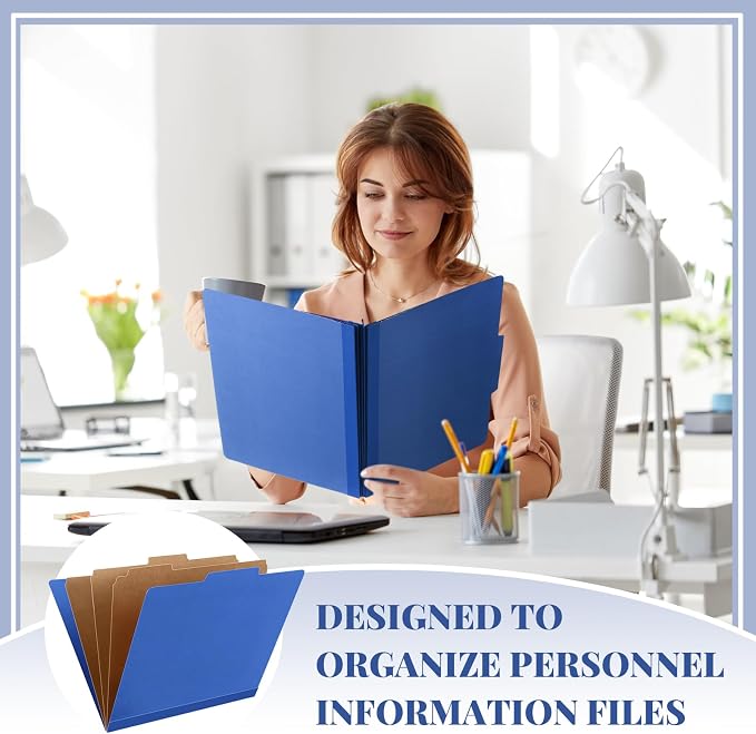 Skyygemm 48 Pcs Classification Folders Letter Size, 3 Divider Pressboard File - Image 6