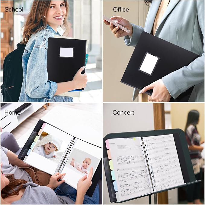 Uquelic 80-Pocket Binder with Plastic Sleeves, High-Capacity Document Organizer - Image 9